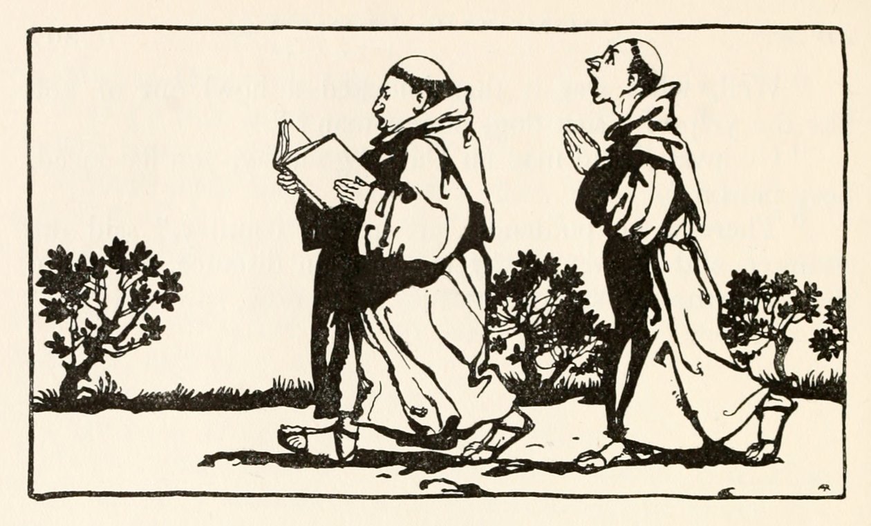 La Strega seduta contro il muro, da La frenesia di Morgan in Fiabe irlandesi da Arthur Rackham