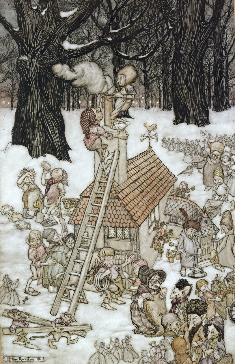 La casa costruita per Maimie, 1906 da Arthur Rackham