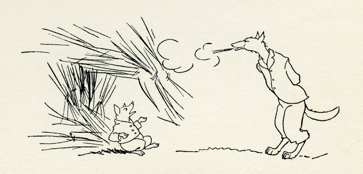 I tre porcellini da Arthur Rackham