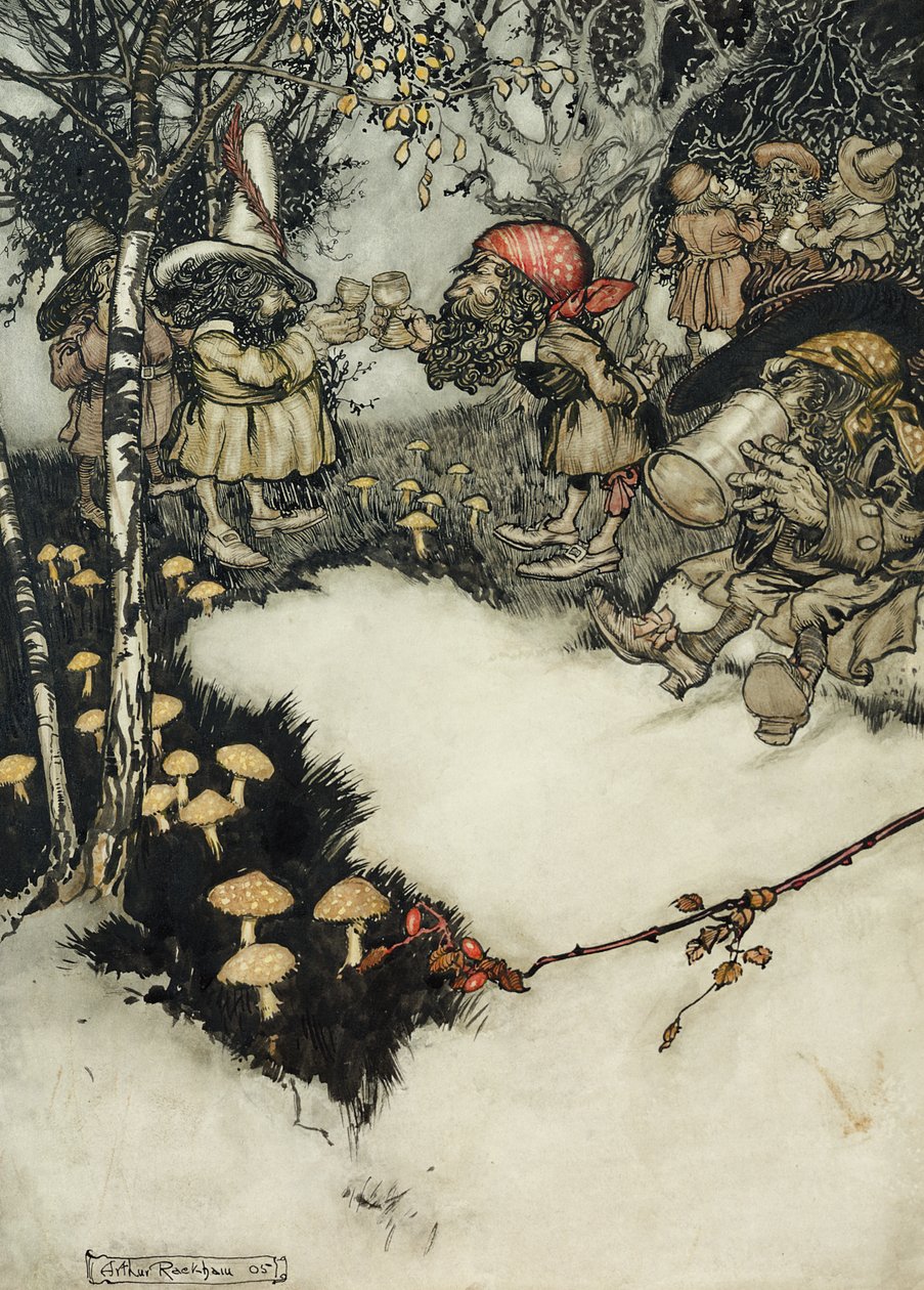 Bevevano il loro liquore in profondo silenzio, 1905 da Arthur Rackham