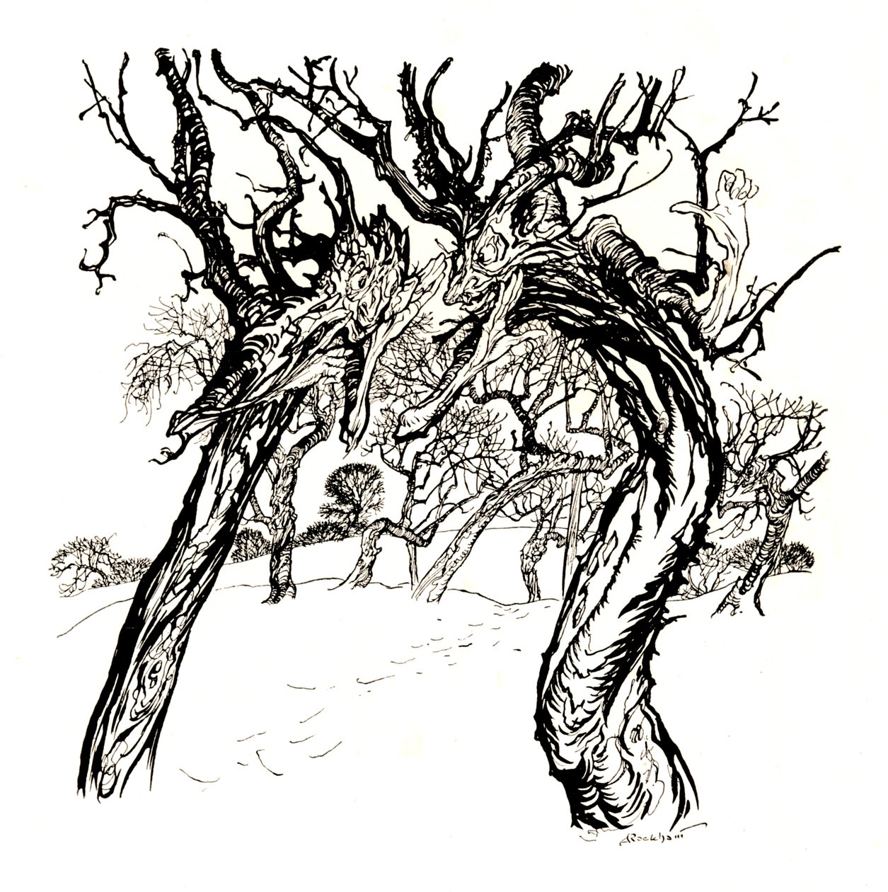 Alberi sussurranti, Da A Dish of Apples, 1917 da Arthur Rackham