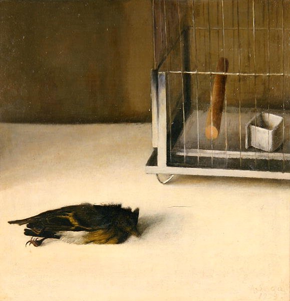 Berlino (Uccello morto davanti a una gabbia) 1933 da Arthur Segal