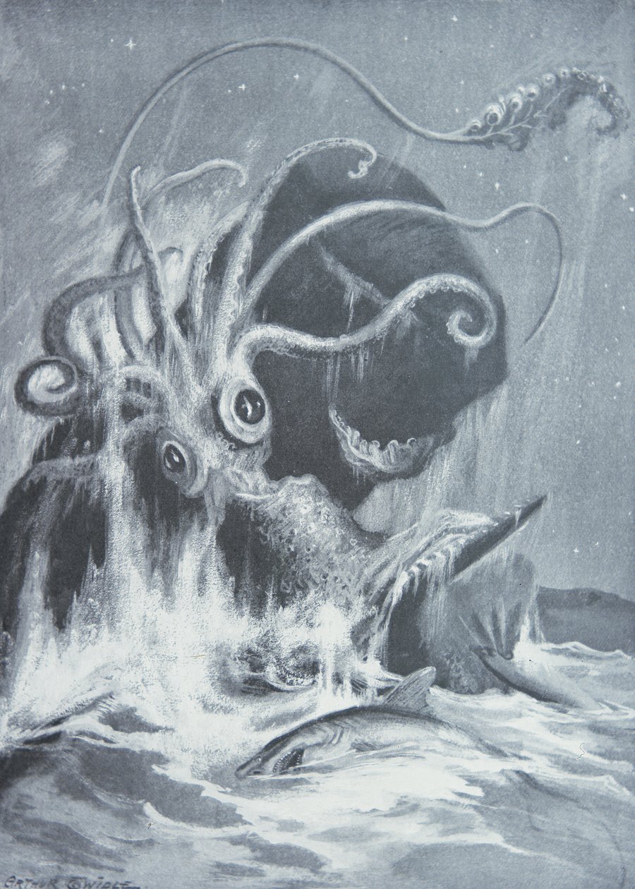 Il Kraken contro i capodogli da Arthur Twidle