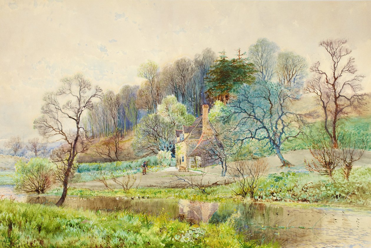 Una fattoria nella foresta, Horsham, Sussex, c.1880-1900 da Arthur Willett