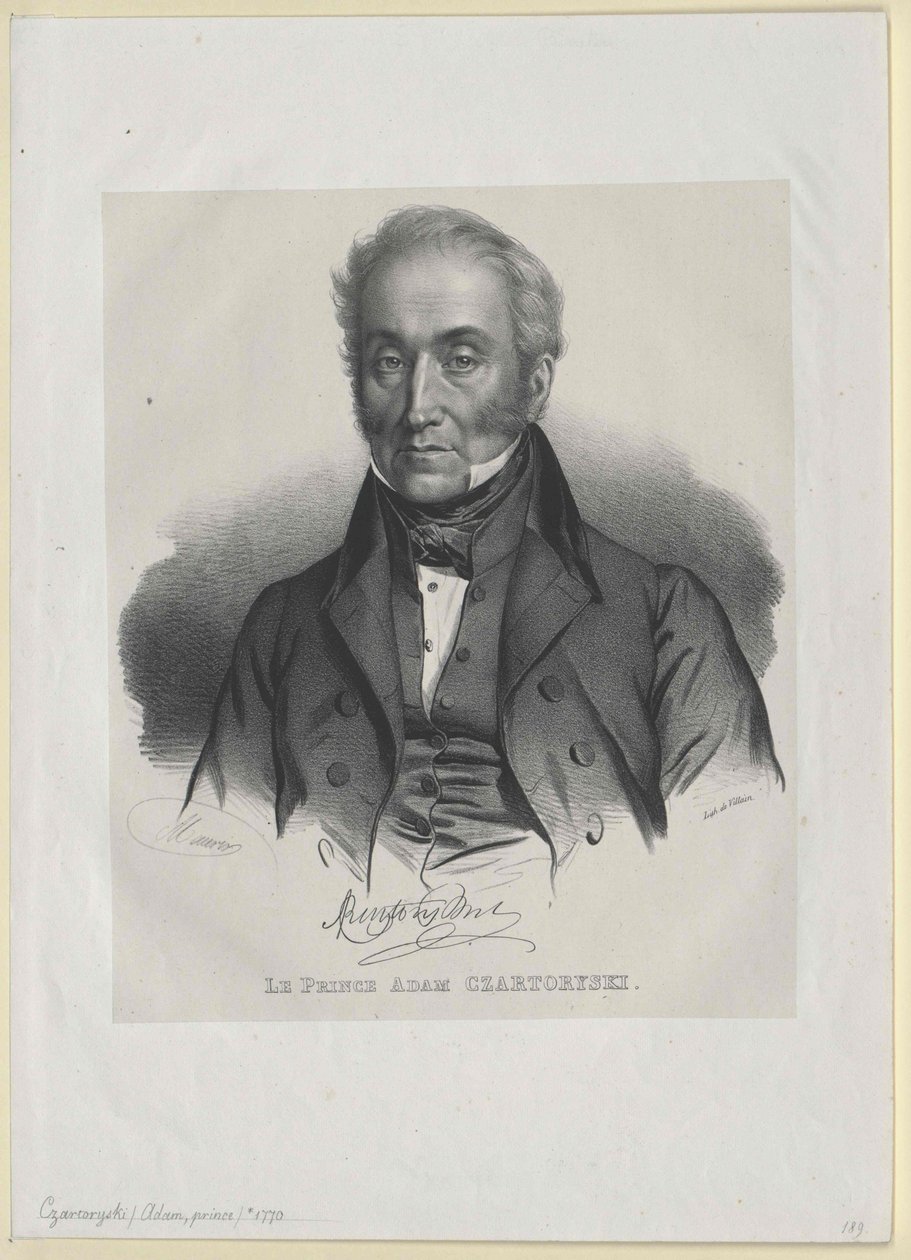 Adam George conte Czartoryski (stampa) da Artist Unknown