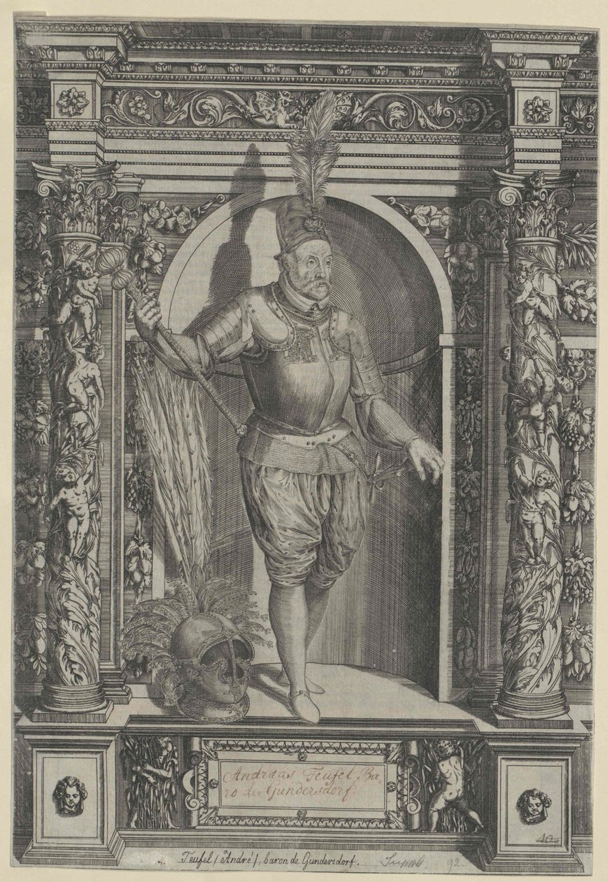 Andreas baron devil su Guntersdorf e Bockfliess da Artist Unknown