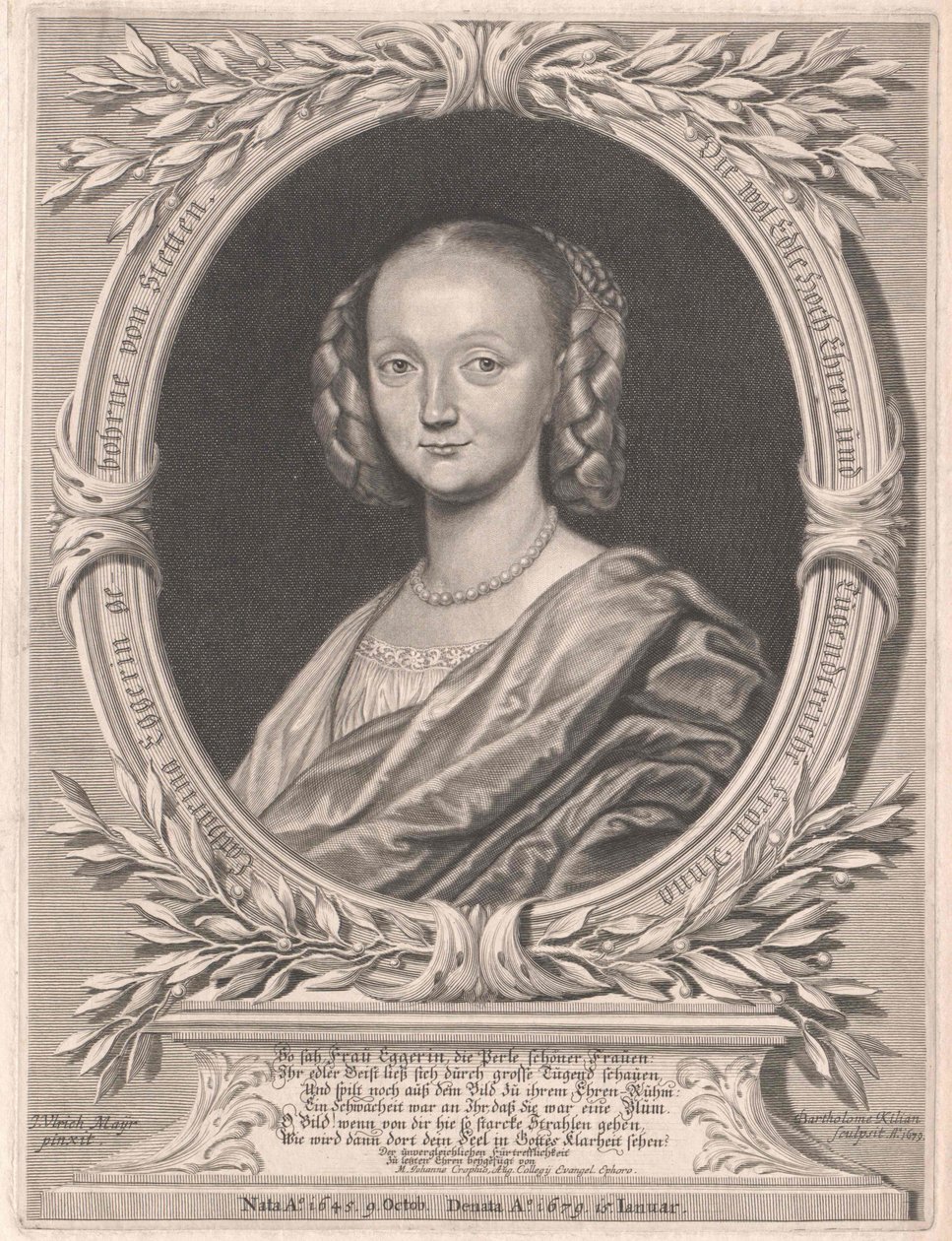 Anna Elisabeth von Stetten (stampa) da Artist Unknown