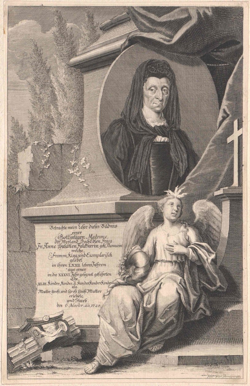Anne Susanna Thomae (stampa) da Artist Unknown