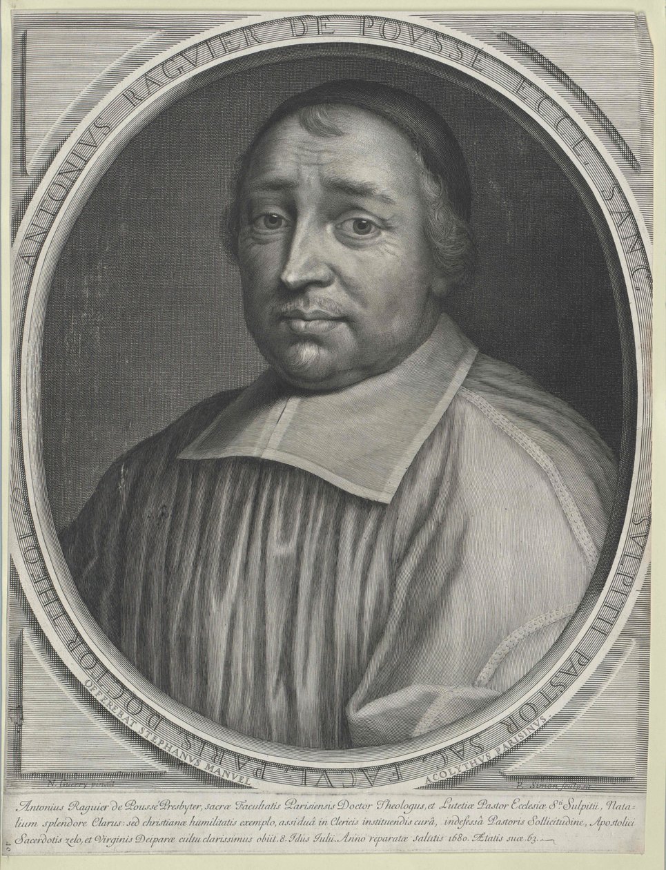 Antoine Raguier de Pouss? (stampa) da Artist Unknown