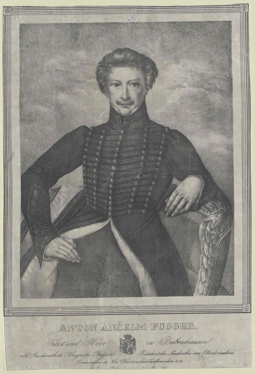 Anton Anselmo conte Fugger-Babenhausen da Artist Unknown