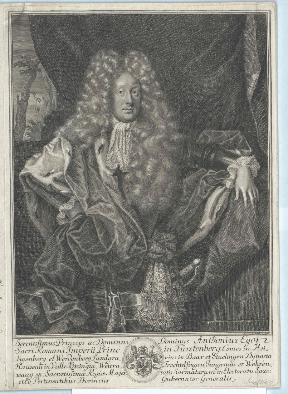 Anton Egon conte von Fuerstenberg da Artist Unknown