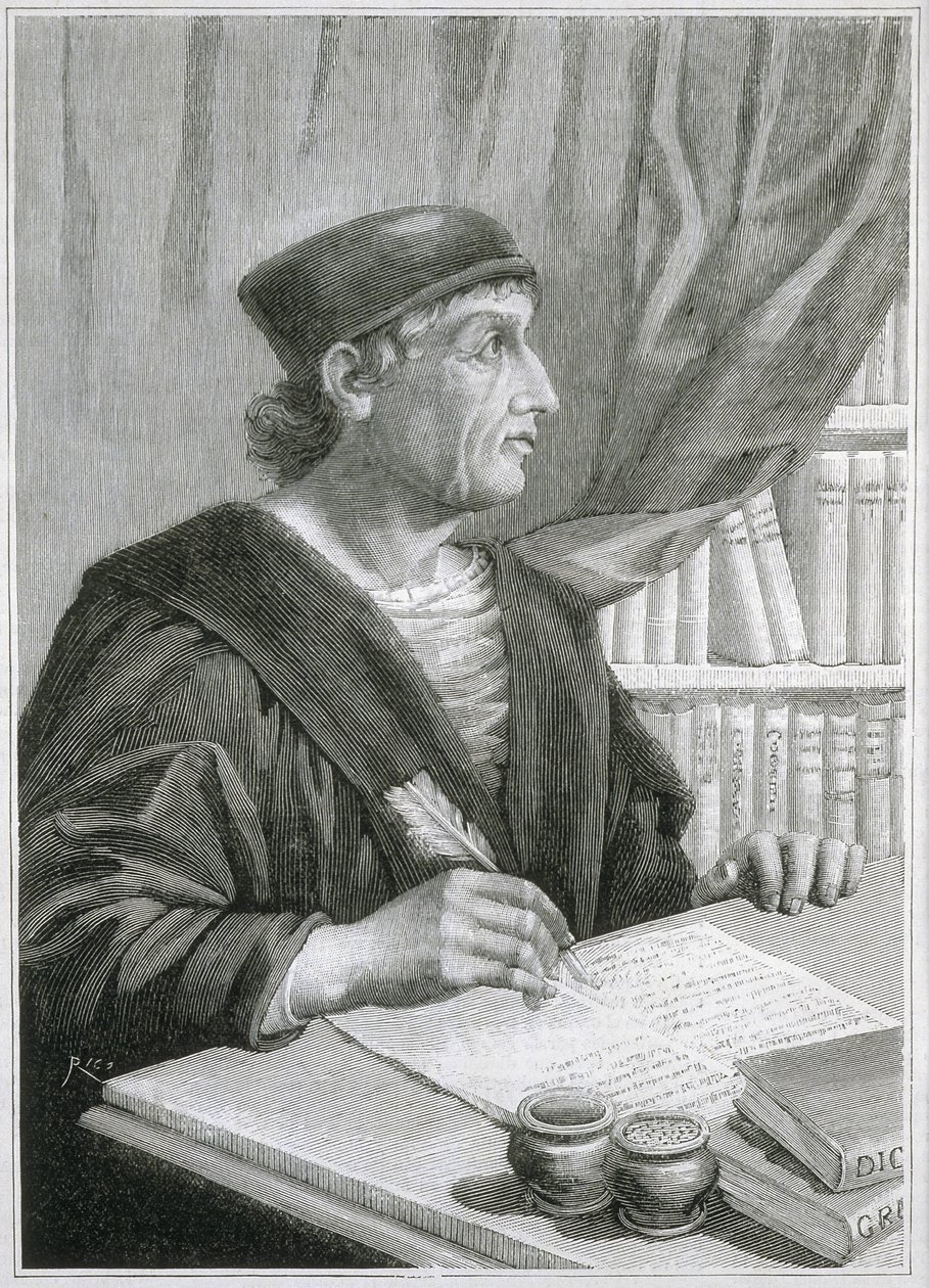 Antonio de Nebrija, umanista e grammatico (incisione) da Artist Unknown
