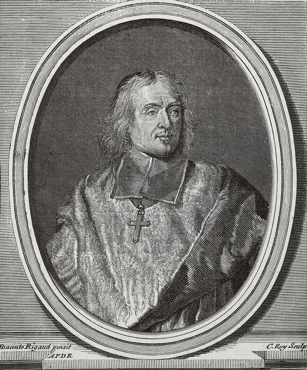 BOSSUET, Jacques-Benigne (1627-1704). Teologo e vescovo inglese. Ritratto copiato dall