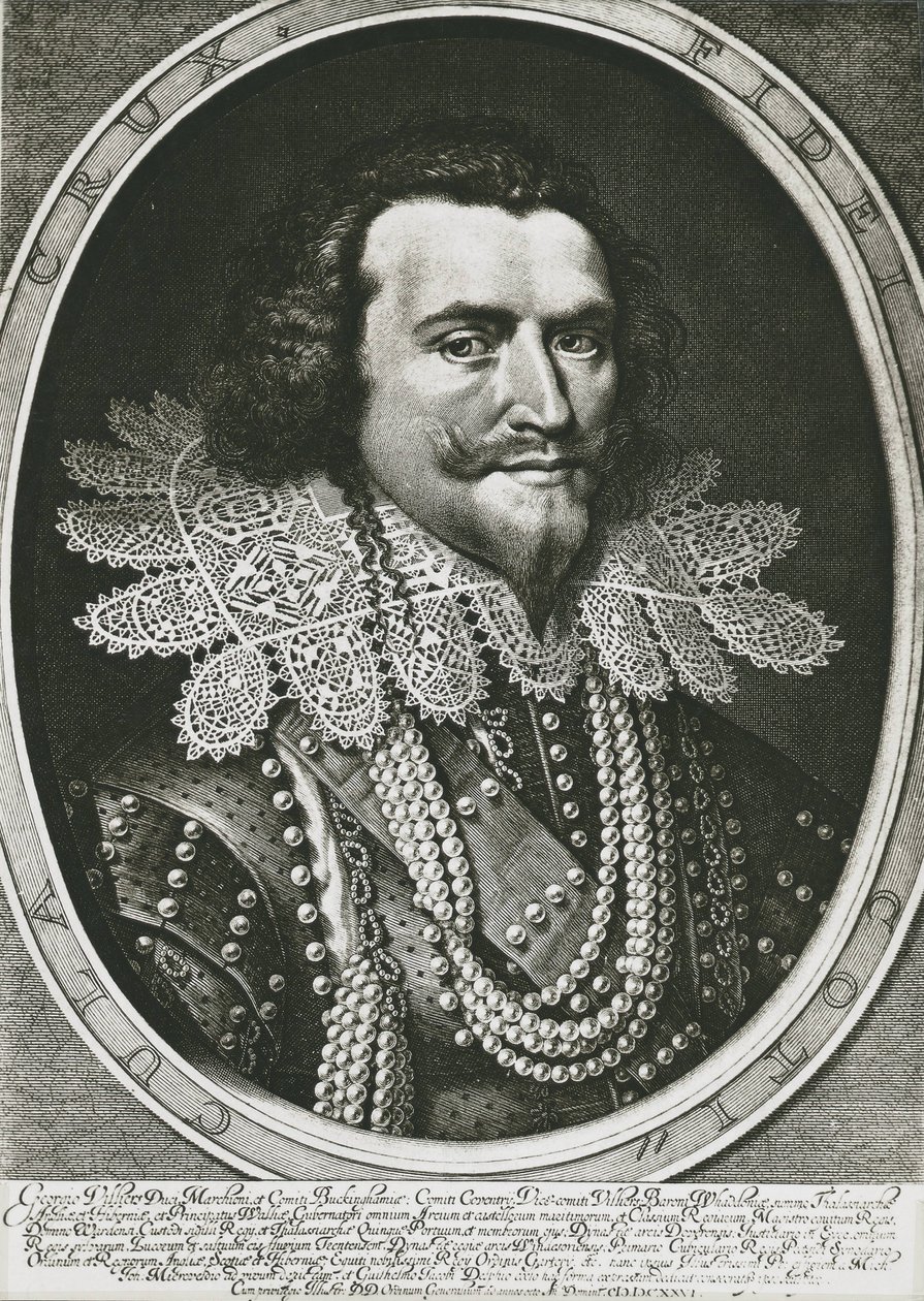 BUCKINGHAM, George Villiers, Duca di (1592-1628). Politico britannico, favorito di Giacomo I e Carlo I. da Artist Unknown
