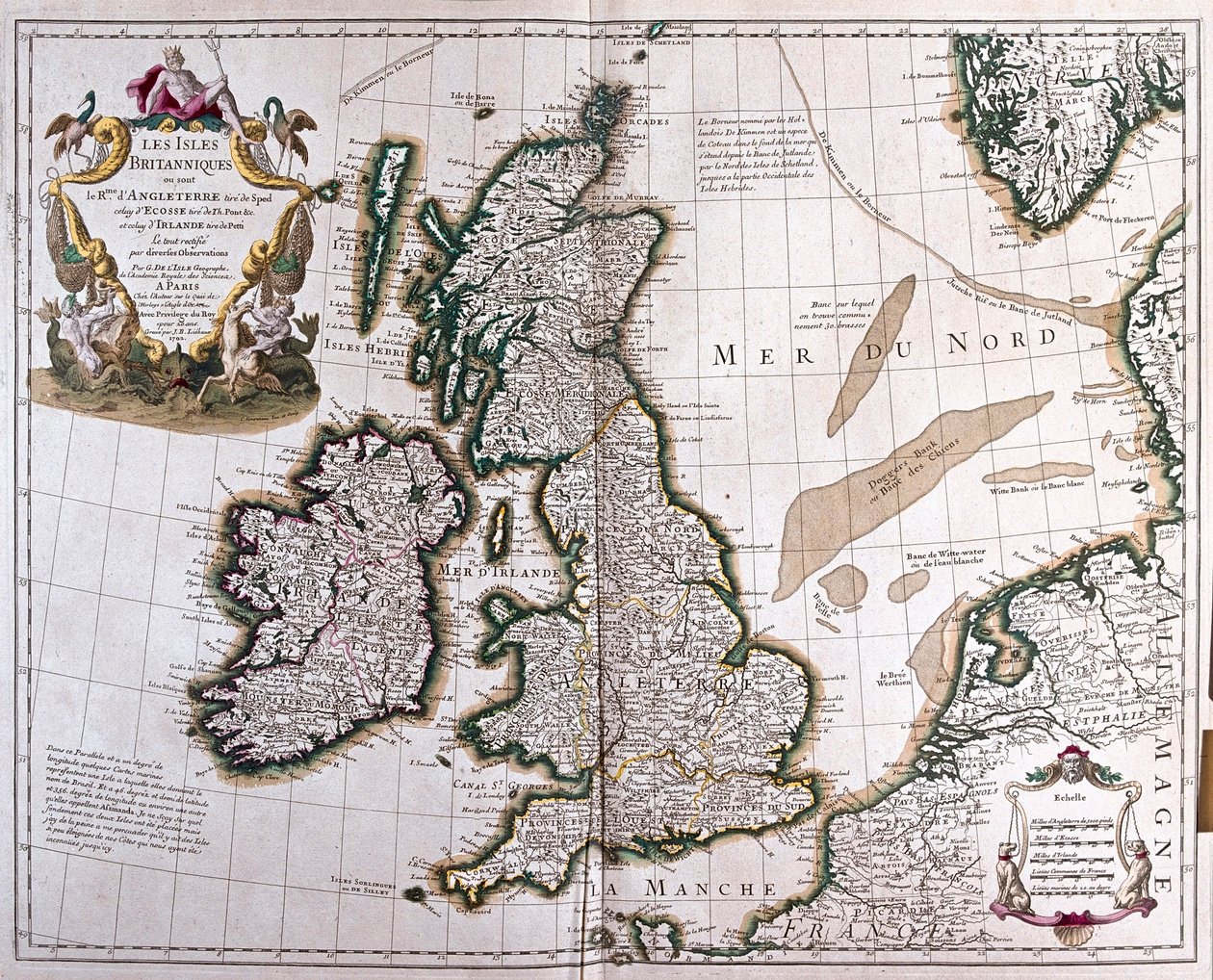 Isole britanniche, Inghilterra, Scozia e Irlanda. da Artist Unknown