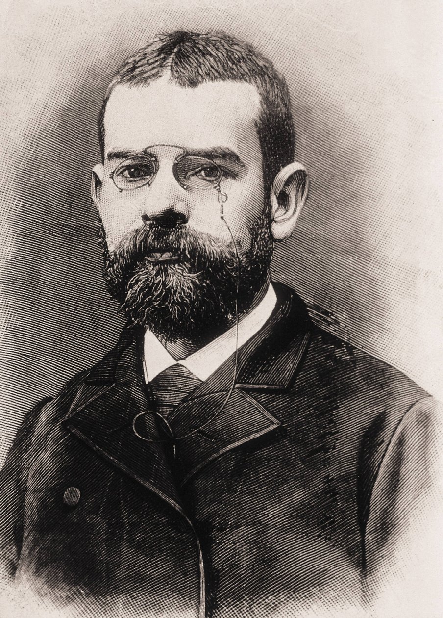 CLARIN, Leopoldo Alas y Urena, anche chiamato (1852-1901). Scrittore spagnolo. Incisione da Artist Unknown