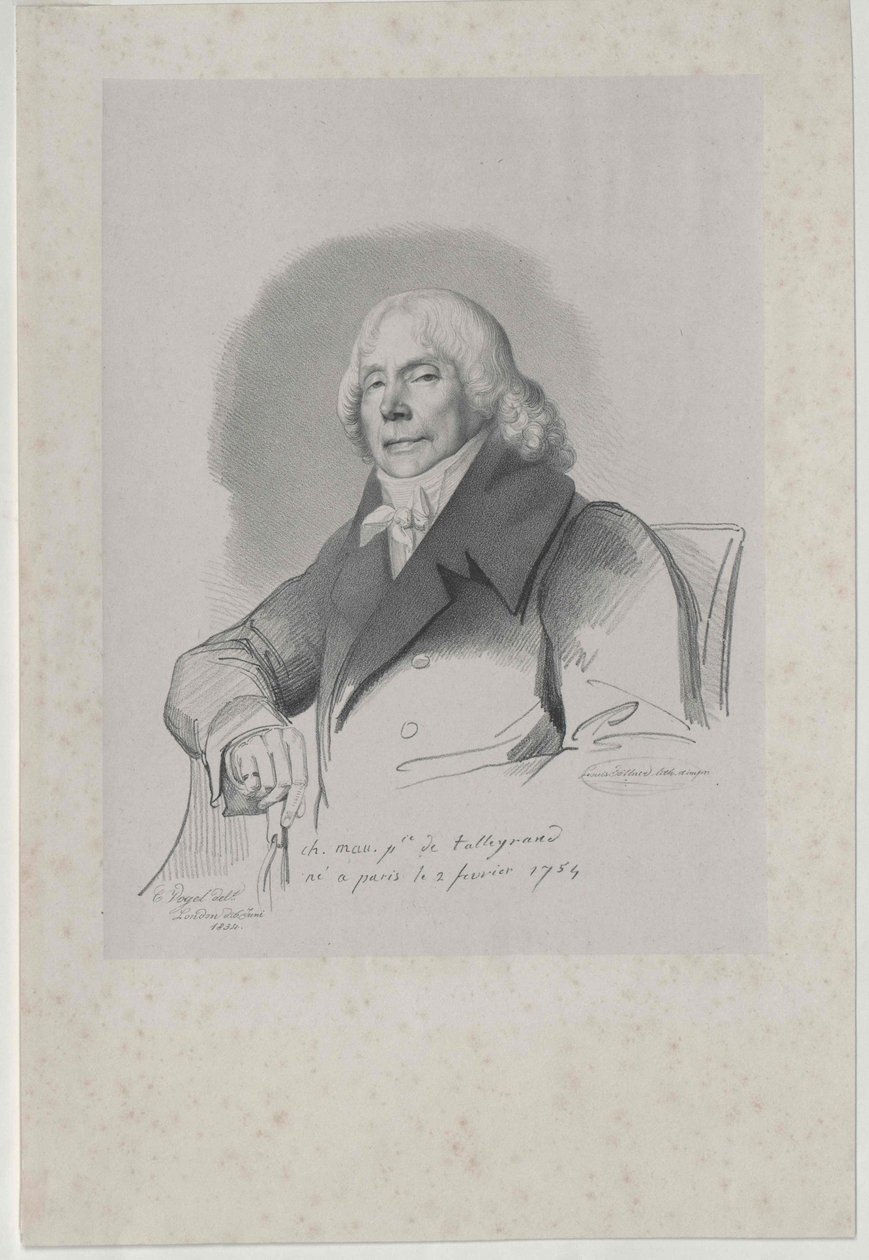 Charles Maurice duca Talleyrand-Perigord da Artist Unknown