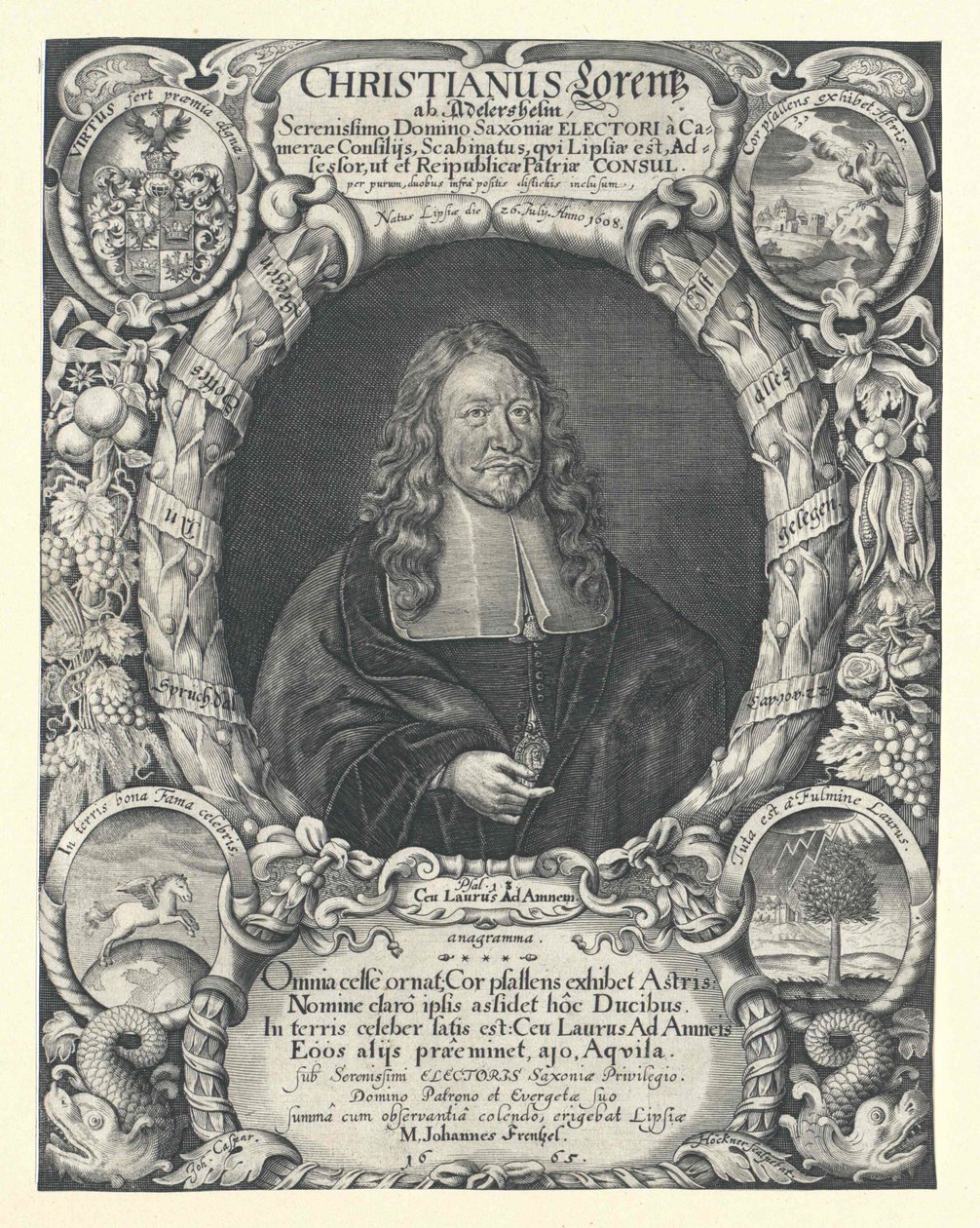 Christian Lorenz Adlershelm (stampa) da Artist Unknown
