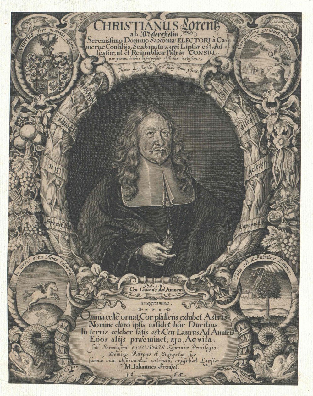Christian Lorenz Adlershelm (stampa) da Artist Unknown