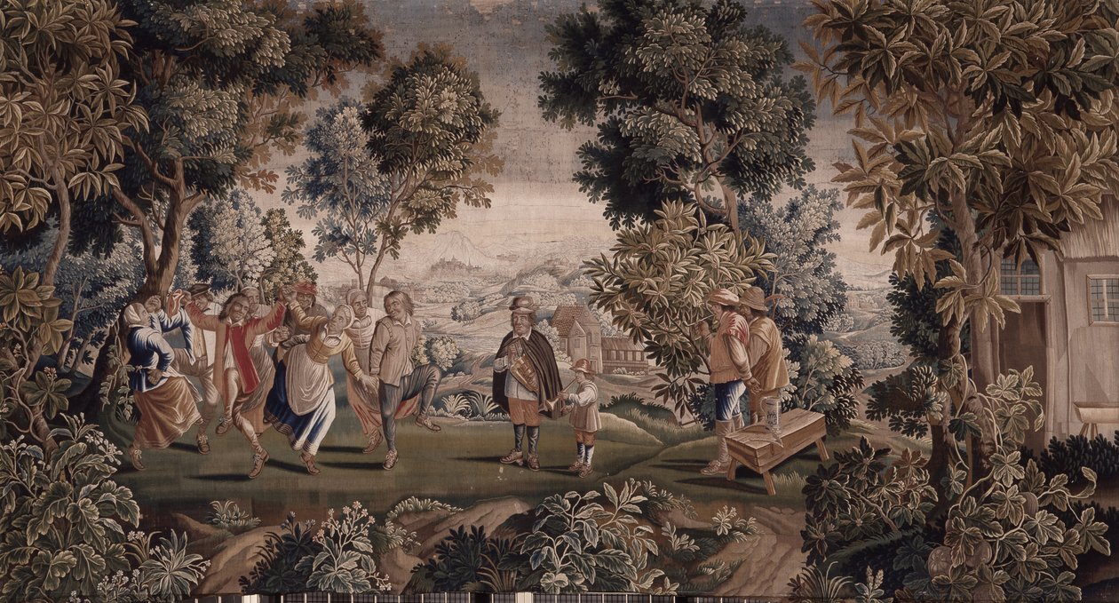 Scena di campagna delle Fiandre, XVIII secolo (arazzo) da Artist Unknown