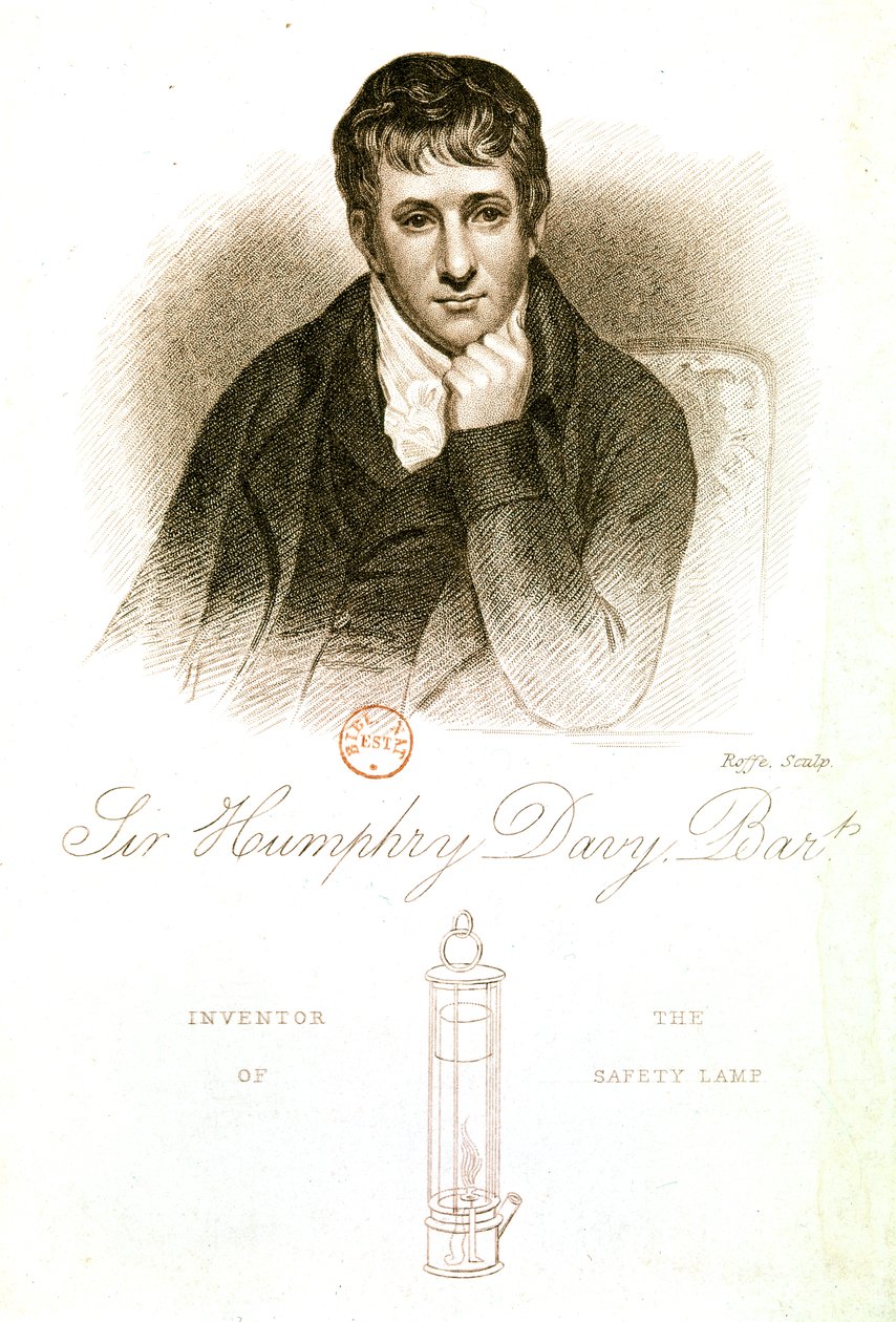 DAVY Sir Humphry: Ritratto (acquaforte) da Artist Unknown