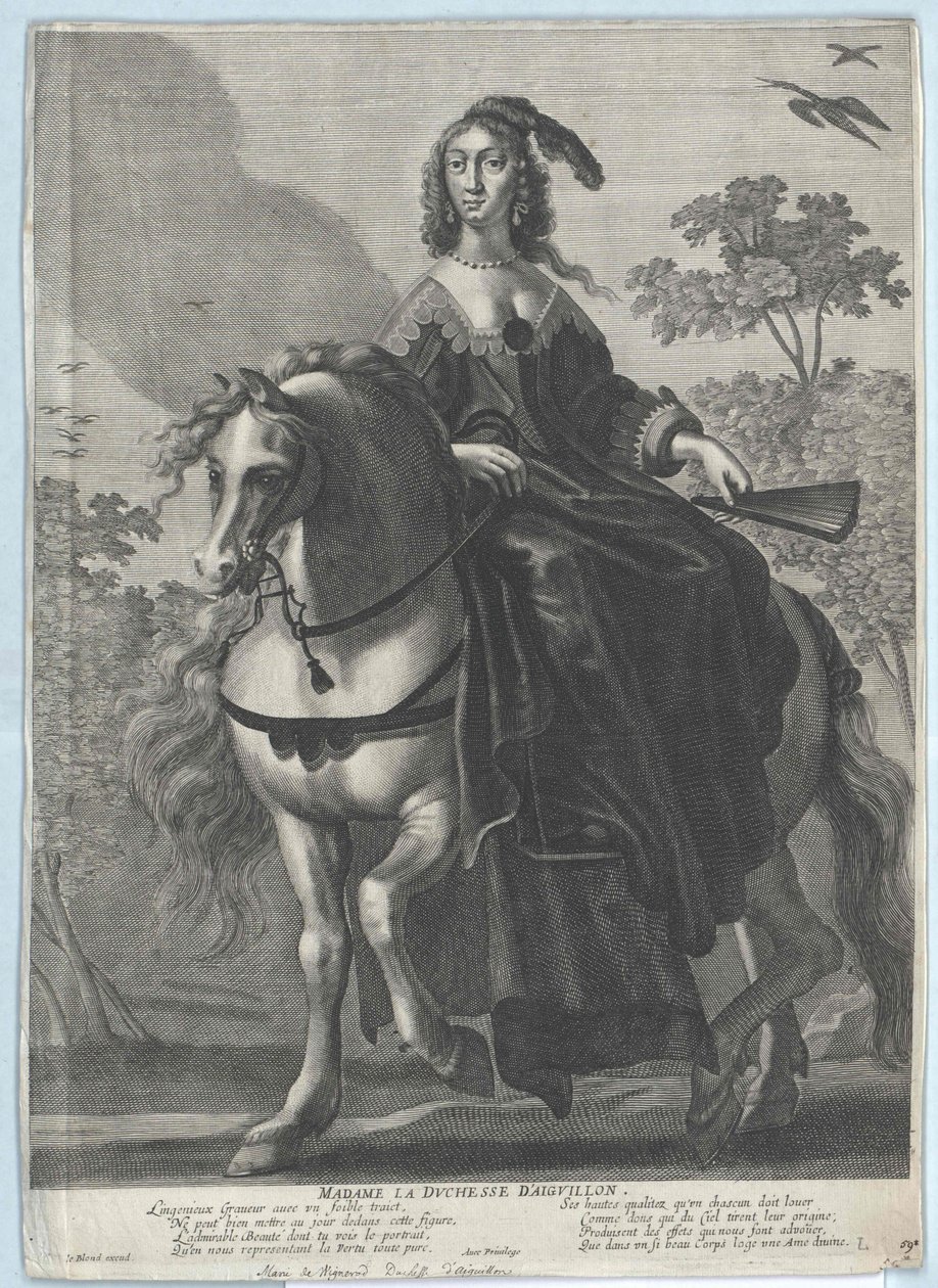 Duchessa di Aiguillon Vignerot du Plessis da Artist Unknown