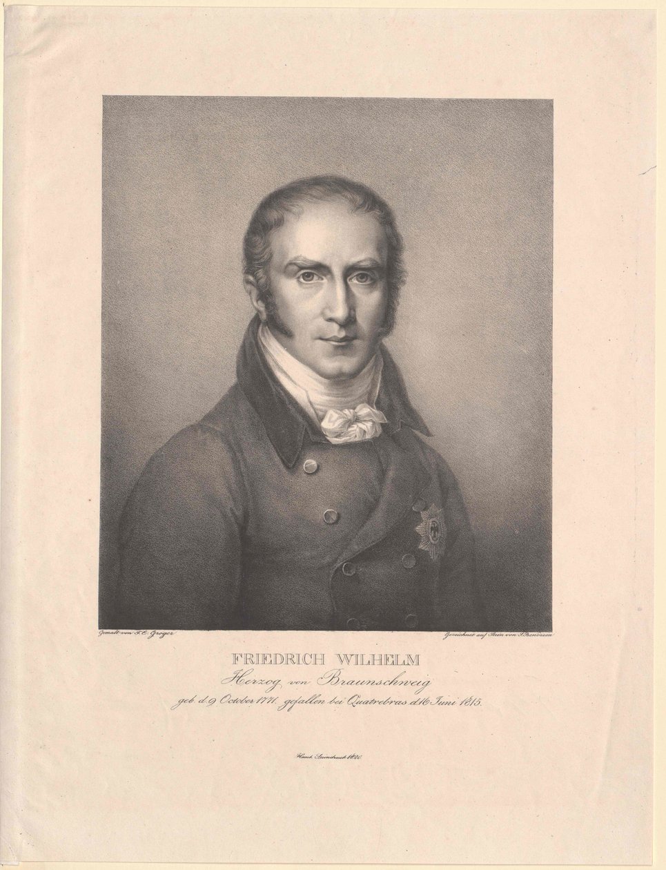 Duca di Braunschweig-Oels Federico Guglielmo da Artist Unknown