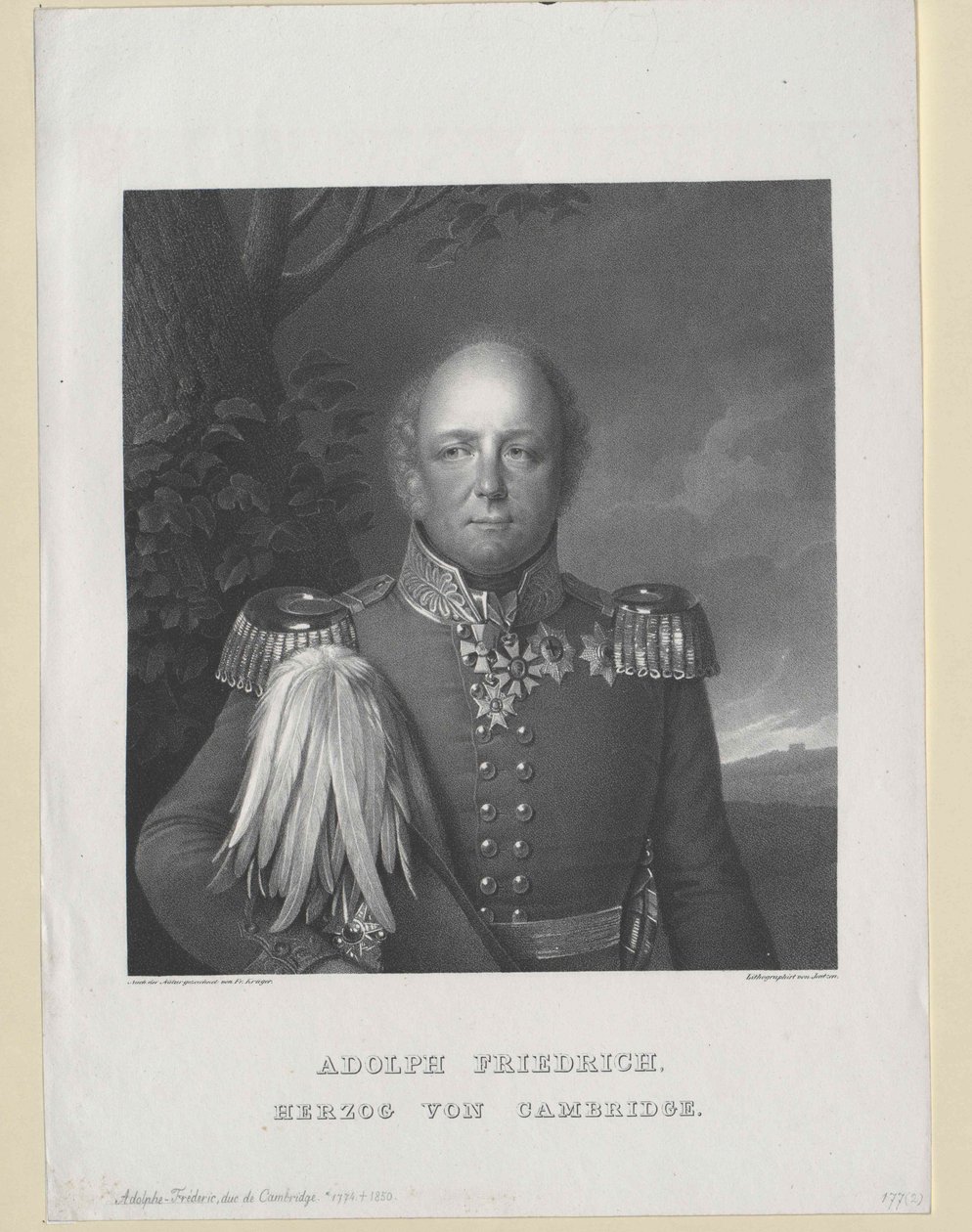 Duca di Cambridge Adolf Friedrich da Artist Unknown