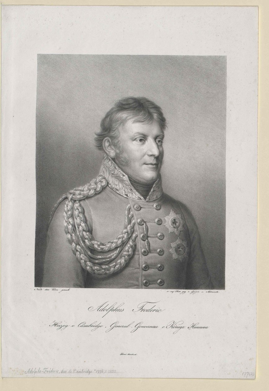 Duca di Cambridge Adolf Friedrich da Artist Unknown