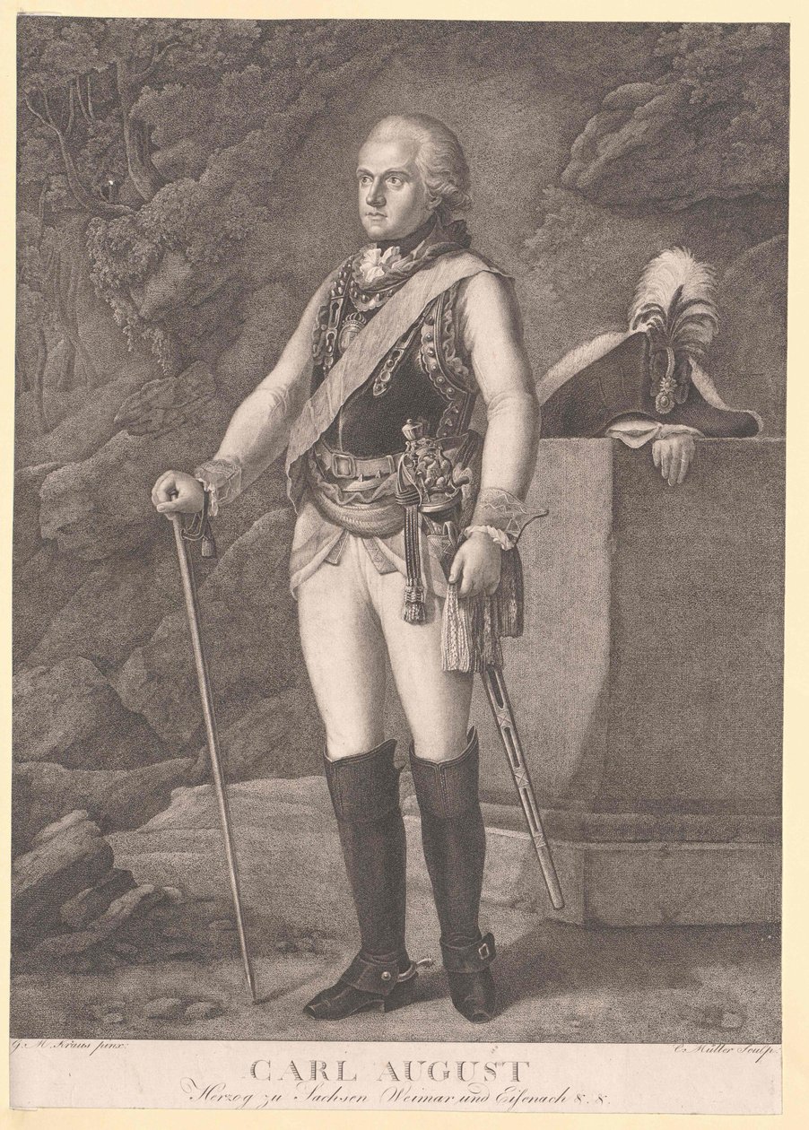 Duca di Saxe-Weimar Eisenach Karl August da Artist Unknown