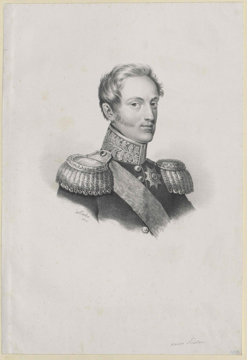 Imperatore di Russia Nicola I da Artist Unknown
