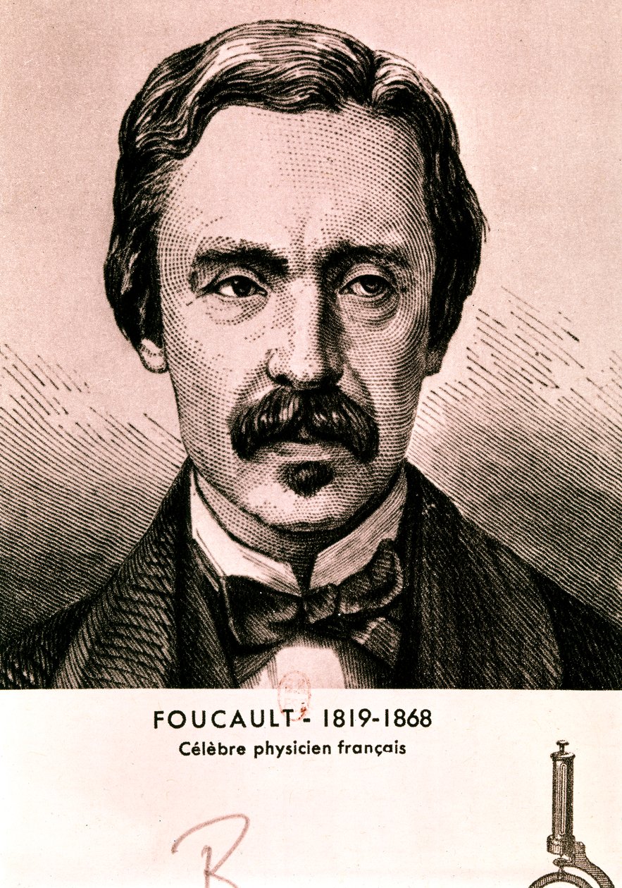 FOUCAULT Jean Bernard Leon: Ritratto (acquaforte) da Artist Unknown