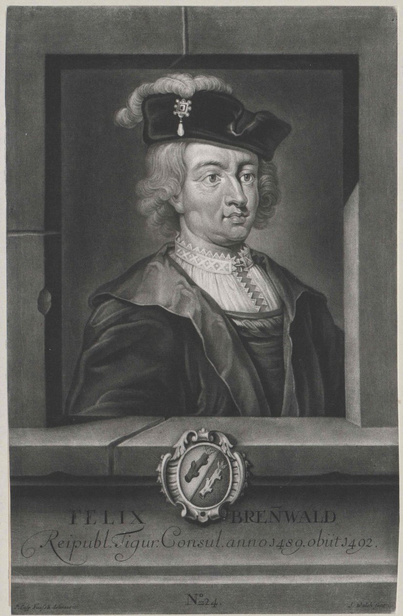 Felix Brennwald (stampa) da Artist Unknown