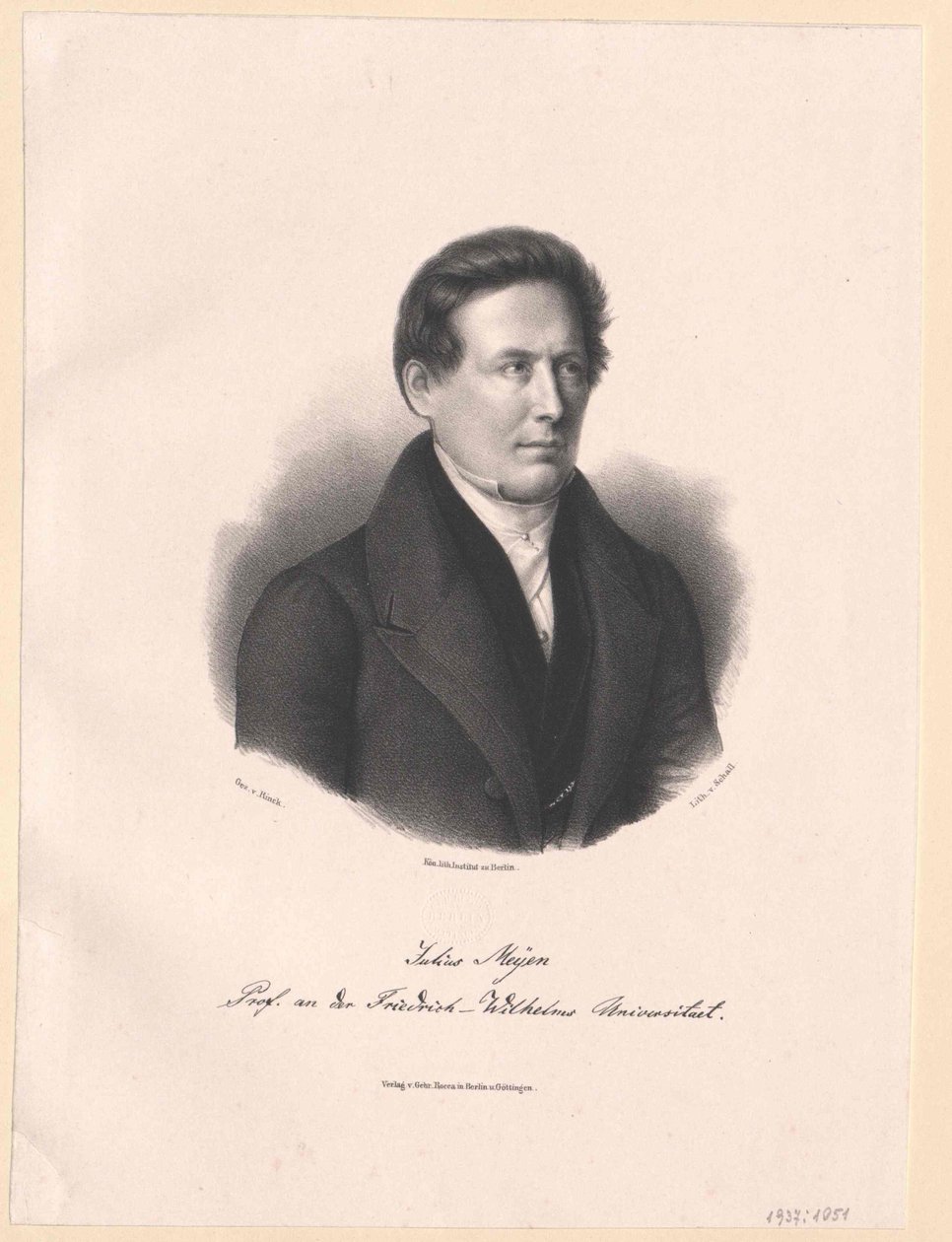 Franz Julius Ferdinand Meyen (stampa) da Artist Unknown