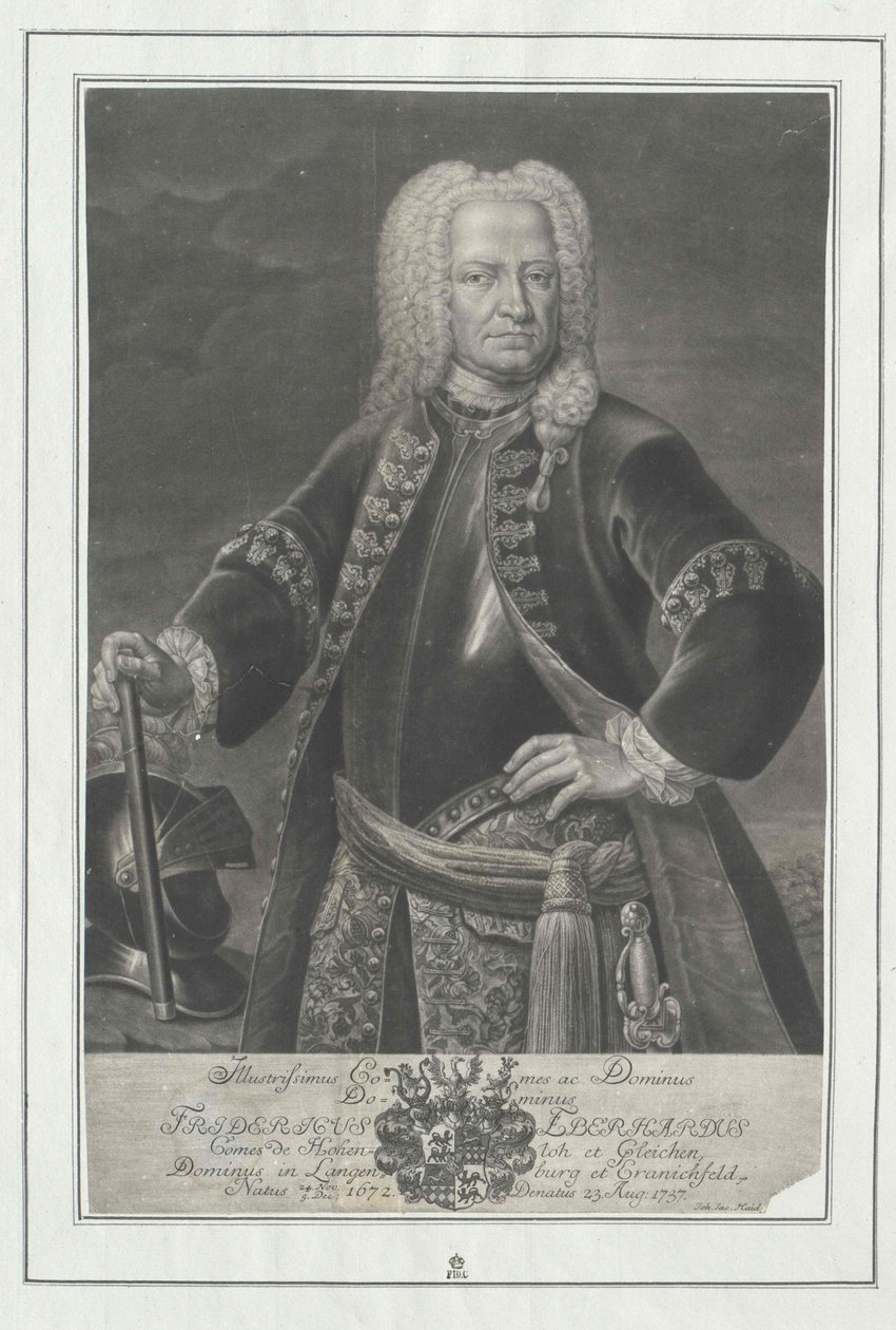 Federico Eberardo conte di Hohenlohe-Kirchberg da Artist Unknown