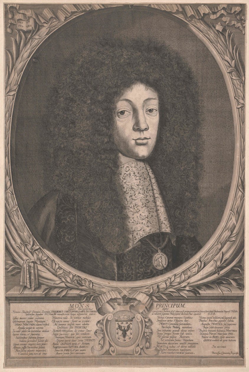 Friedrich Christoph Conte di Fuerstenberg (stampa) da Artist Unknown