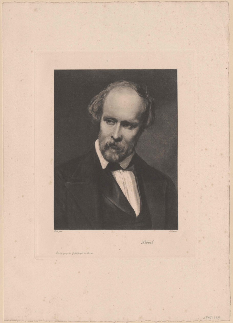 Friedrich Hebbel (stampa) da Artist Unknown