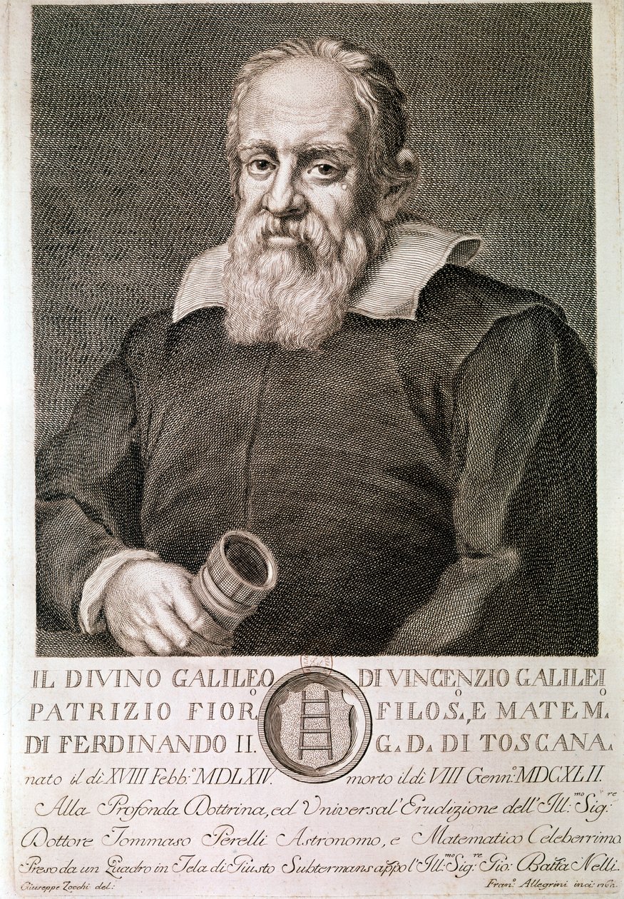 GALILEI Galileo, filosofo, astronomo e matematico italiano: Ritratto (acquaforte) da Artist Unknown