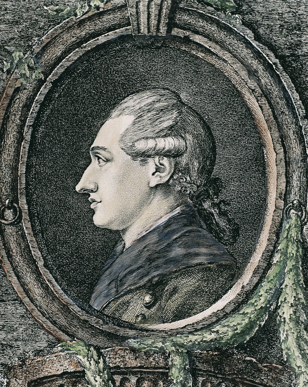 Johann Wolfgang von Goethe (1749-1832). Umanista e scrittore tedesco. Acquaforte. da Artist Unknown