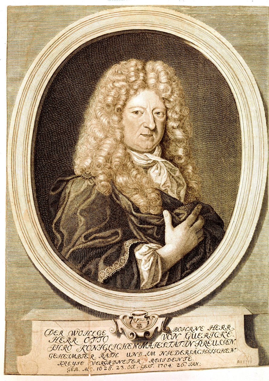 GUERICKE Otto, scienziato, inventore, matematico e fisico tedesco (incisione) da Artist Unknown