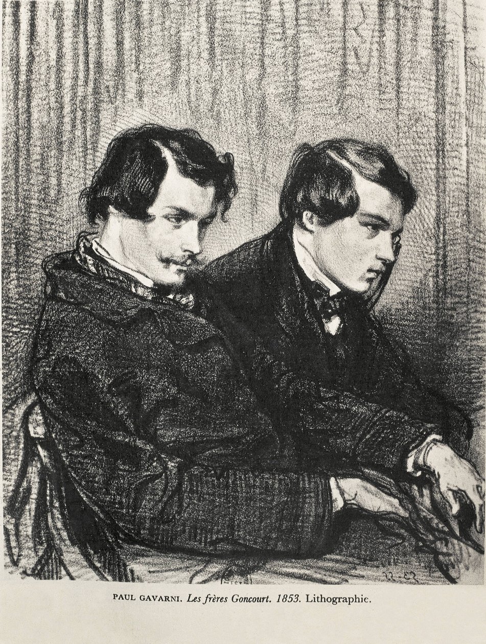 Edmond e Jules de Goncourt in un palco a teatro da Artist Unknown