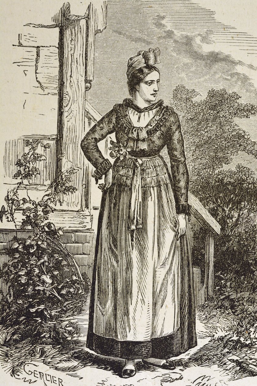Germania (XIX secolo). Società (1879). Alsazia. Donne della regione. In questo momento, l
