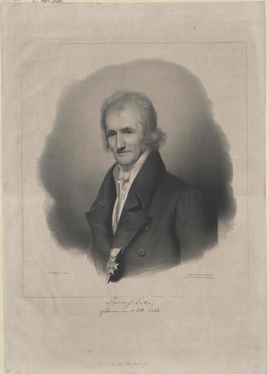 Heinrich von Cotta (stampa) da Artist Unknown