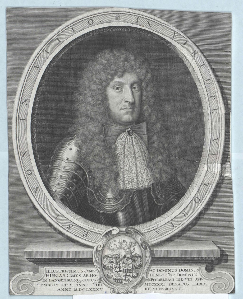 Ezechia conte Hohenlohe-Waldenburg-Pfedelbach da Artist Unknown