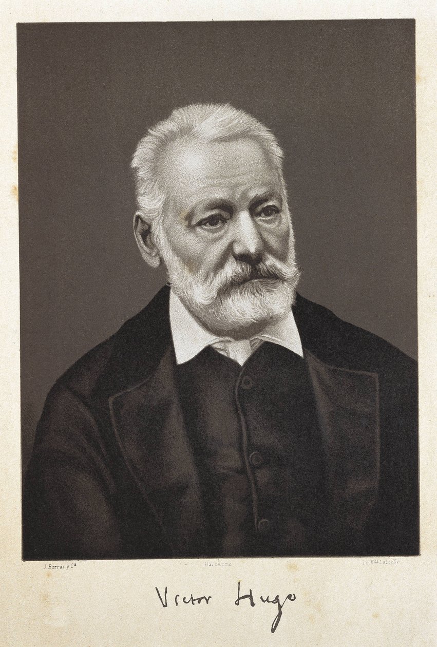 Hugo, Victor (1802-1885). Scrittore romantico francese. Litografia da Artist Unknown