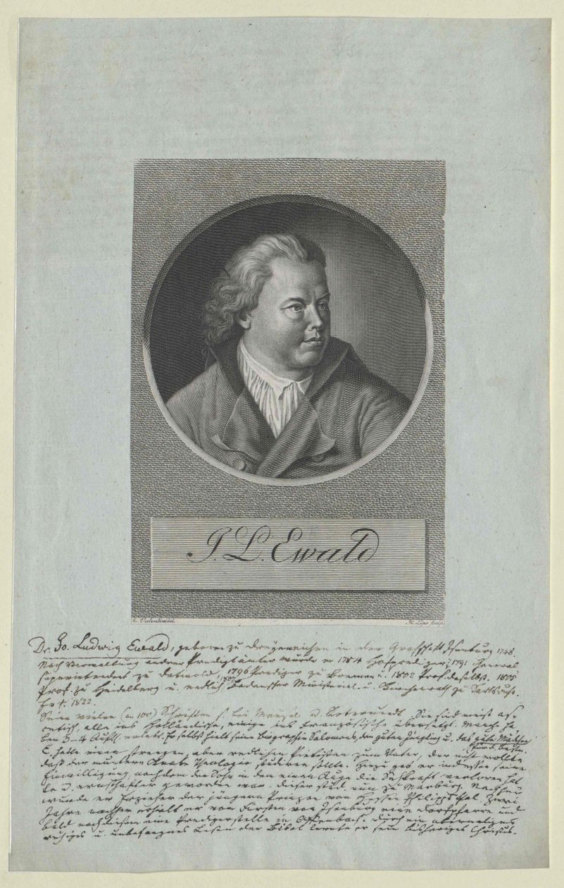 Johann Ludwig Ewald (stampa) da Artist Unknown