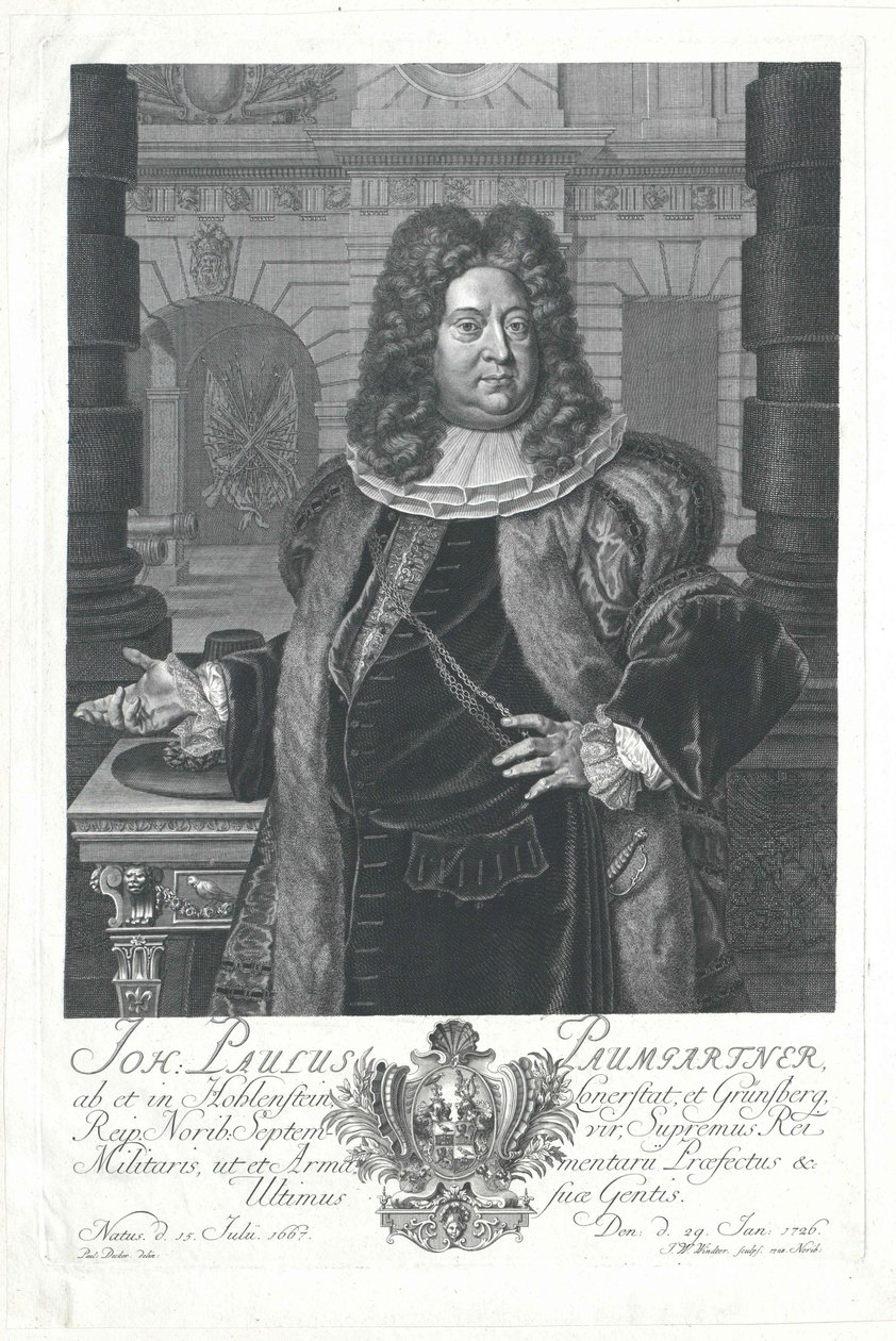 Johann Paul von Paumgartner von Holenstein e Lonnerstadt da Artist Unknown