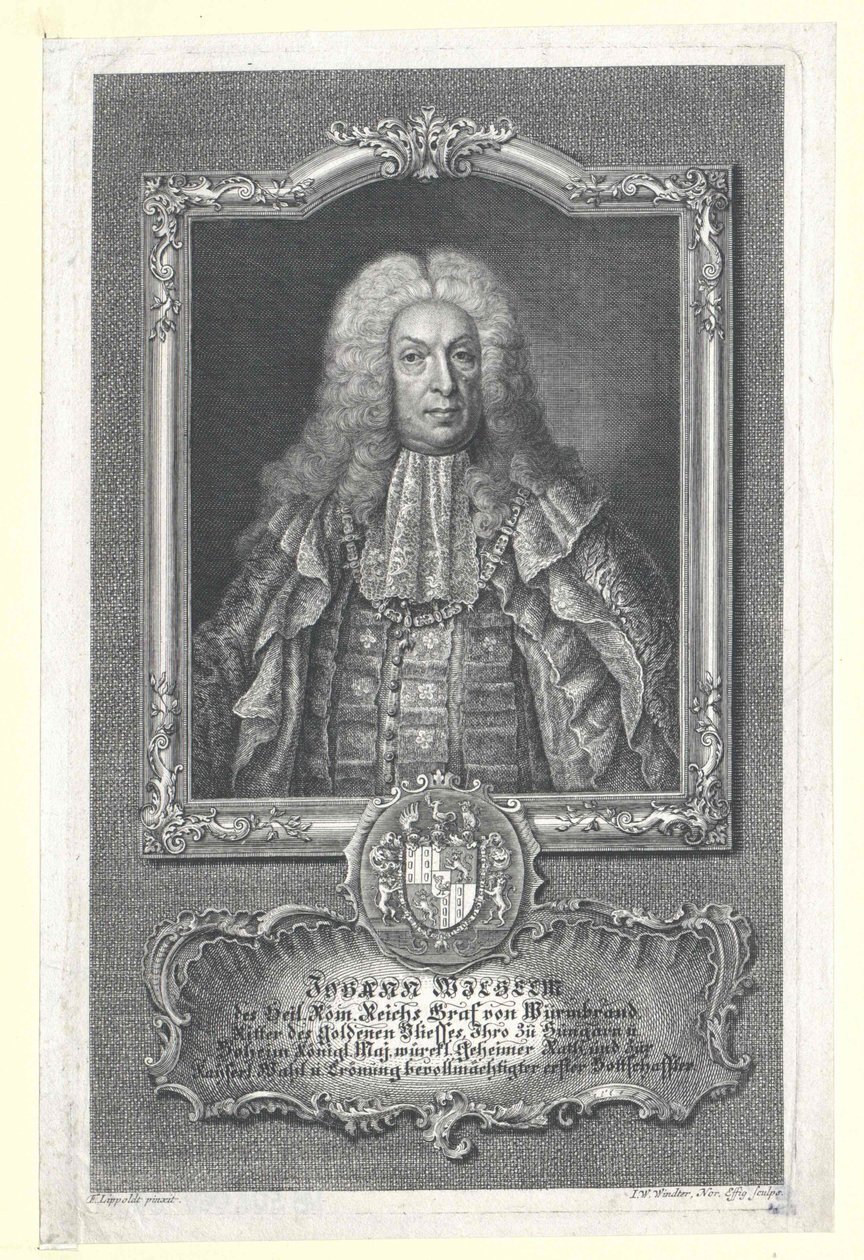 Johann William conte di Wurmbrand-Stuppach (stampa) da Artist Unknown