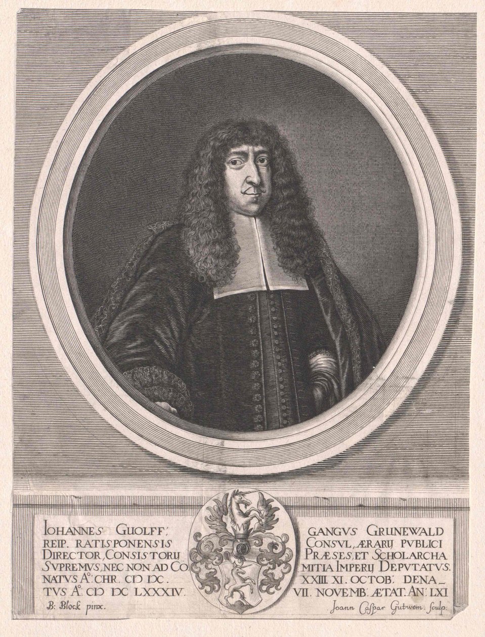 Johann Wolfgang Gruenewald (stampa) da Artist Unknown