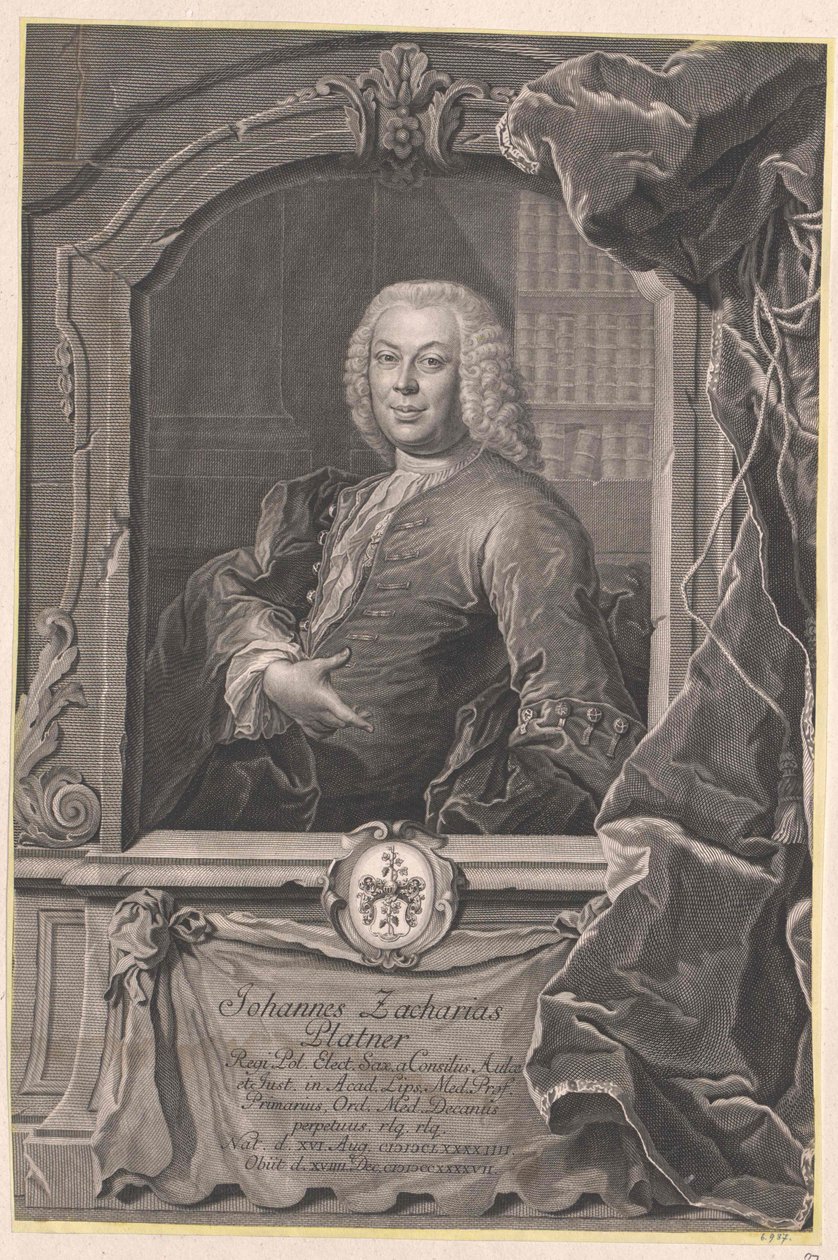 Johann Zachariah Platner da Artist Unknown